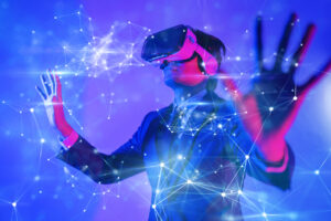 VR purple blue virtual reality technology Infiniwiz