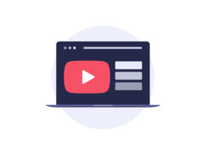 Video tutorial on laptop vector icon. Video player on notebook with next lessons. Streaming concept. Vector illustration