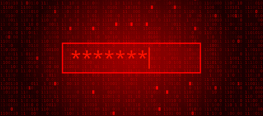 Abstract Red Background with Binary Code Numbers. Data Breach, Malware, Cyber Attack, Hacking